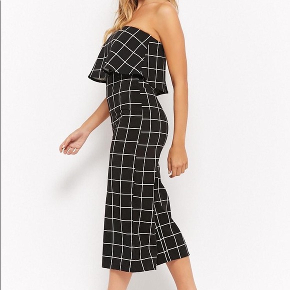 Forever21 Culotte Grid Print jumpsuit - Picture 4 of 5